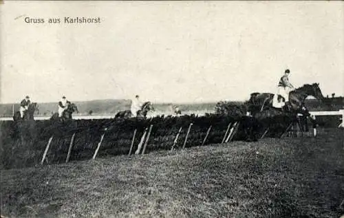 Ak Berlin Lichtenberg Karlshorst, Springreiten