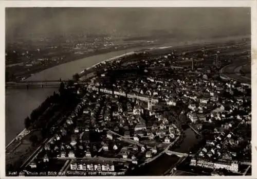 Ak Kehl am Rhein, Fliegeraufnahme, Straßburg