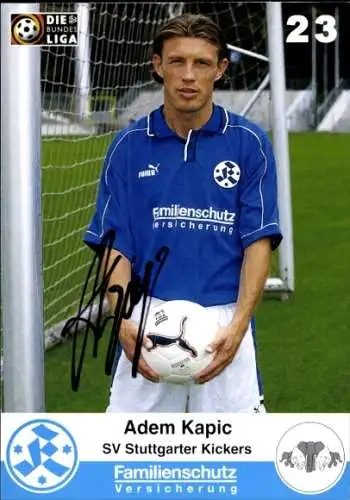 Autogrammkarte Fußballer Adem Kapic, SV Stuttgarter Kickers, Autogramm