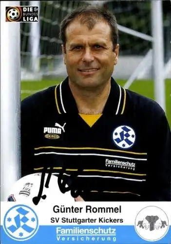 Autogrammkarte Co Trainer Sportkoordinator Günter Rommel, SV Stuttgarter Kickers, Autogramm