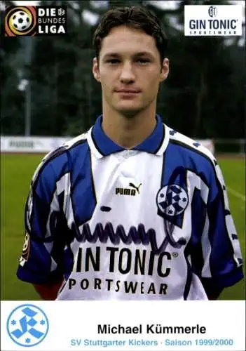 Autogrammkarte Fußballer Michael Kümmerle, SV Stuttgarter Kickers, Autogramm