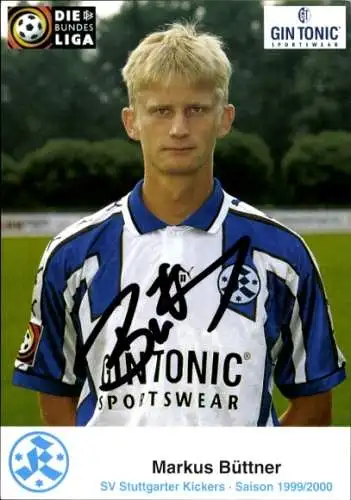 Autogrammkarte Fußballer Markus Büttner, SV Stuttgarter Kickers, Autogramm