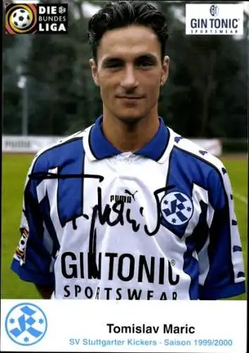 Autogrammkarte Fußballer Tomislav Maric, SV Stuttgarter Kickers, Autogramm