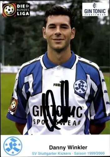 Autogrammkarte Fußballer Danny Winkler, SV Stuttgarter Kickers, Autogramm