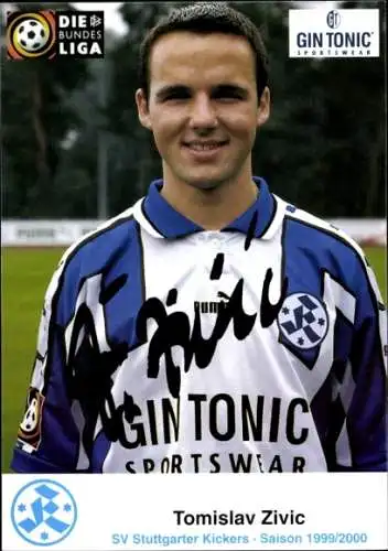 Autogrammkarte Fußballer Tomislav Zivic, SV Stuttgarter Kickers, Autogramm