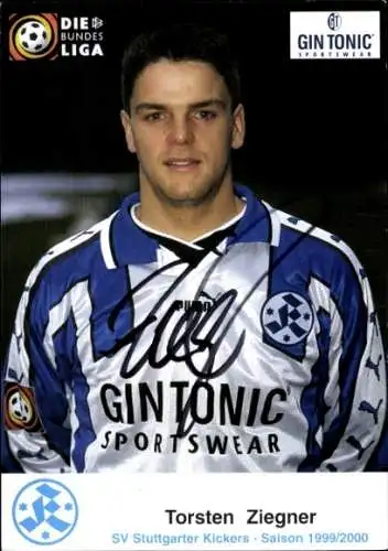 Autogrammkarte Fußballer Torsten Ziegner, SV Stuttgarter Kickers, Autogramm