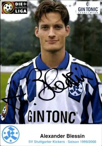 Autogrammkarte Fußballer Alexander Blessin, SV Stuttgarter Kickers, Autogramm