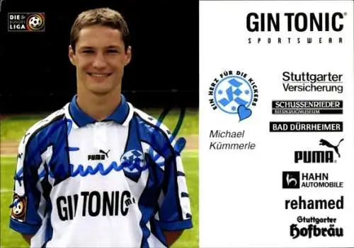 Autogrammkarte Fußballer Michael Kümmerle, SV Stuttgarter Kickers, Autogramm
