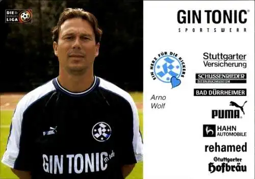 Autogrammkarte Sportkoordinator A-Jugend-Coach Arno Wolf, SV Stuttgarter Kickers, Autogramm
