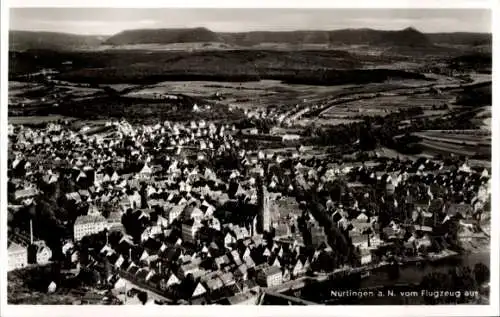 Ak Nürtingen am Neckar, Siedlung Braike, Luftaufnahme von  wunderschöne Landschaft, viele Häuser,