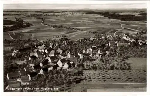 Ak Göggingen in Württemberg, Luftaufnahme von Göggingen, Flugzeugansicht, ländliche Landschaft, Z