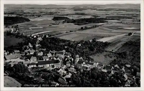 Ak Schechingen in Württemberg, Luftaufnahme von  ländliche Landschaft, Dorfansicht, 1941