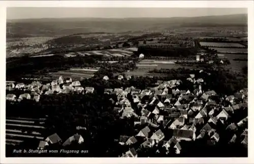 Ak Ruit bei Stuttgart Ostfildern in Baden, Luftaufnahme, Häuser, Landschaft, Stuttgart, Flugzeug