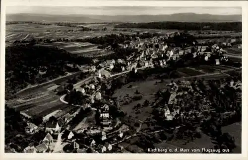 Ak Kirchberg an der Murr Württemberg, Luftaufnahme von Kirchberg, viele Häuser, ländliche Umgebun