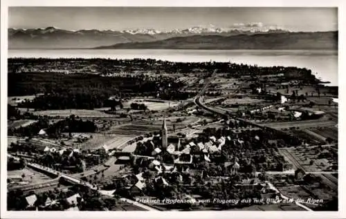 Ak Eriskirch Bodensee, Fliegeraufnahme, Alpen