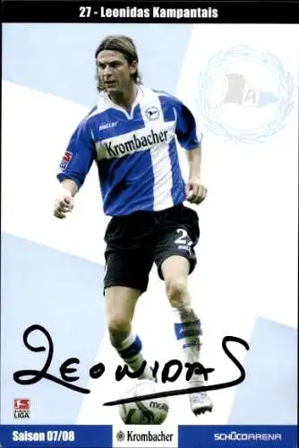 Autogrammkarte Fußballer Leonida Kampantais, DSC Arminia Bielefeld, Autogramm