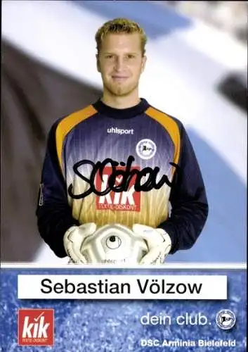 Autogrammkarte Fußballer Sebastian Völzow, DSC Arminia Bielefeld, Autogramm