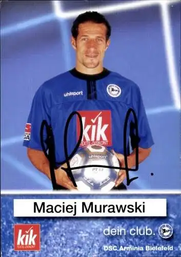 Autogrammkarte Fußballer Maciej Murawski, DSC Arminia Bielefeld, Autogramm