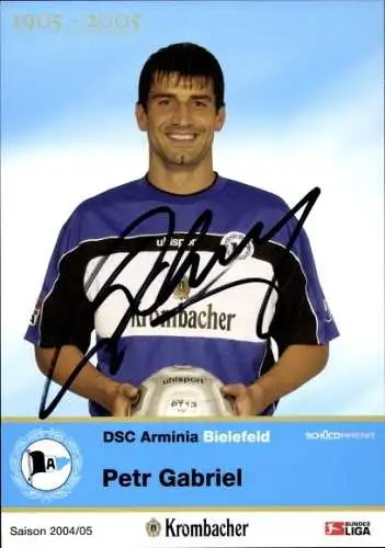Autogrammkarte Fußballer Petr Gabriel, DSC Arminia Bielefeld, Autogramm
