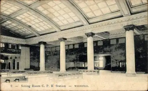 Ak Winnipeg Manitoba Canada, Sitting Room C. P. R Station