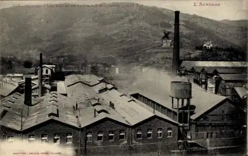 Ak Viviez Aveyron, Fabrik