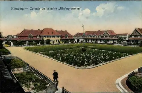 Ak Homberg am Rhein Duisburg im Ruhrgebiet, Colonie de la mine Rheinpreussen