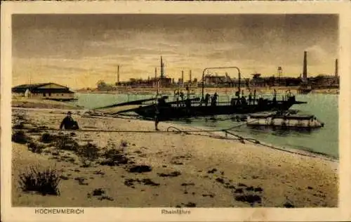 Ak Hochemmerich Duisburg Nordrhein Westfalen, Rheinfähre