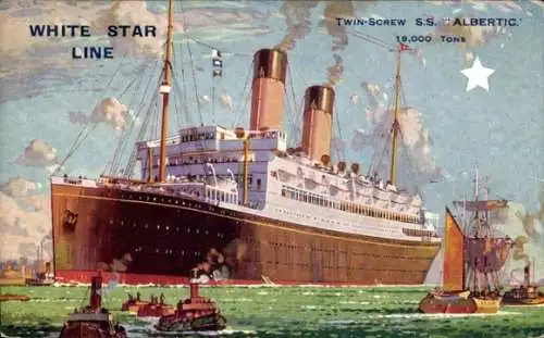 Ak Dampfer SS Albertic, White Star Line