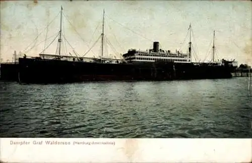 Ak Dampfschiff Graf Waldersee, HAPAG