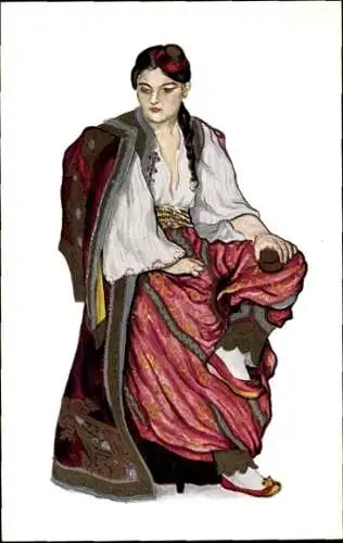 Ak Sarajevo Bosnien Herzegowina, Volkstracht