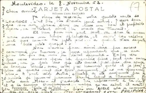 Ak Paysandú Uruguay, Calle 18 de Julio