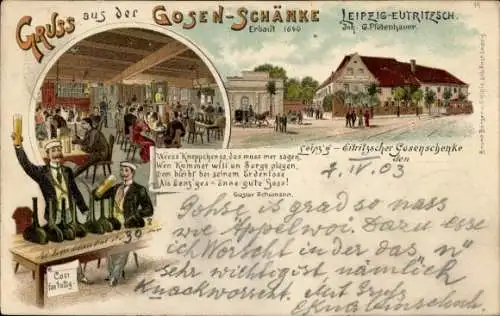 Litho Eutritzsch Leipzig in Sachsen, Eutritzscher Schänke, Gosenschänke