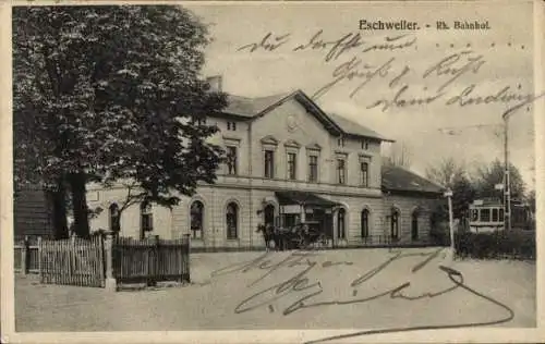 Ak Eschweiler Nordrhein Westfalen, Bahnhof, Kutsche