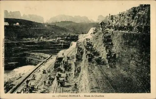 CPA Hongay Tonkin Vietnam, Mines de Charbon