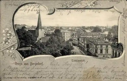 Passepartout Ak Hamburg Bergedorf, Gesamtansicht