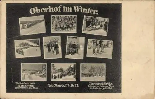 Ak Oberhof im Thüringer Wald, Ortsansichten im Winter