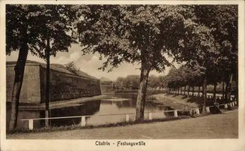 Ak Kostrzyn nad Odrą Cüstrin Küstrin Ostbrandenburg, Festungswälle