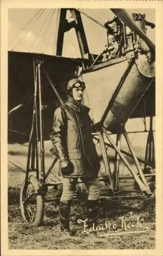 Ak Aspern Wien 22. Donaustadt, Offizielle Postkarte Flugfeld 15-22. Juni 1913, Pilot Zdenko Keck