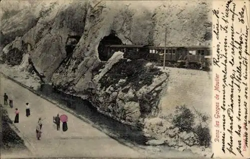 CPA Moutier Jura Canton de Berne, Dans les Gorges de Moutier