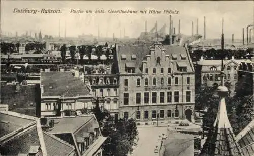 Ak Ruhrort Duisburg im Ruhrgebiet, Katholisches Gesellenhaus, Hütte Phönix