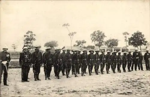 Ak Moncay Tonkin Vietnam, Tirailleurs chinois, Soldaten