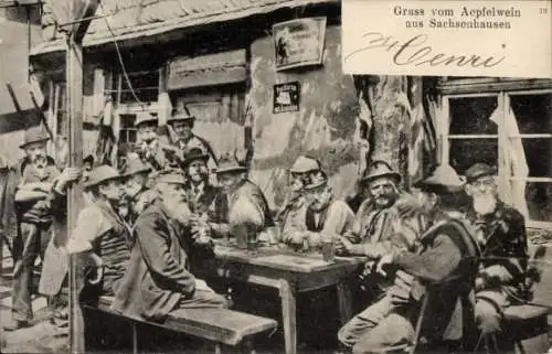 Ak Sachsenhausen Frankfurt am Main, Gruß vom Aepfelwein