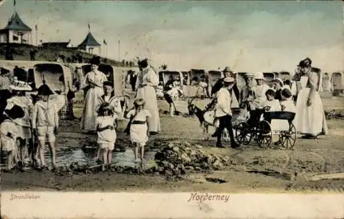 Ak Nordseebad Norderney Ostfriesland, Strandleben