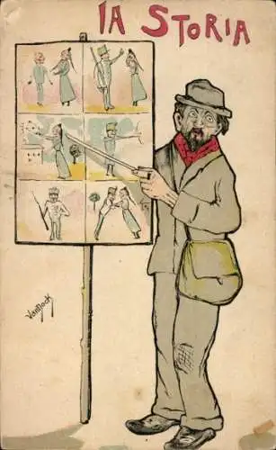 Künstler Ak VanDock, La Storia