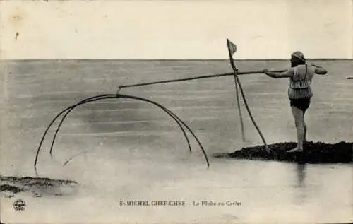Ak Saint Michel Chef Chef Loire Atlantique, Peche au Carlet