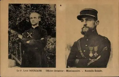 CPA Leon Bourjarde, Officier Aviateur Missionnaire