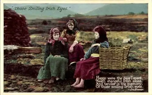 Ak Drei Mädchen, Those Smiling Irish Eyes