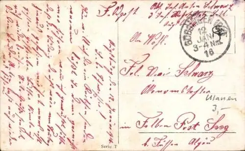 Ak Die Sonne glüht im Osten, Ulanen