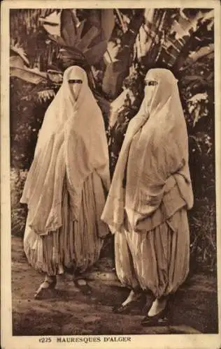 Ak Algier Alger Algerien, Maurische Damen, verschleiert