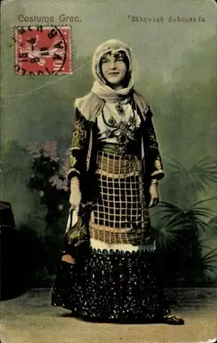 Ak Griechenland, Griechische Dame